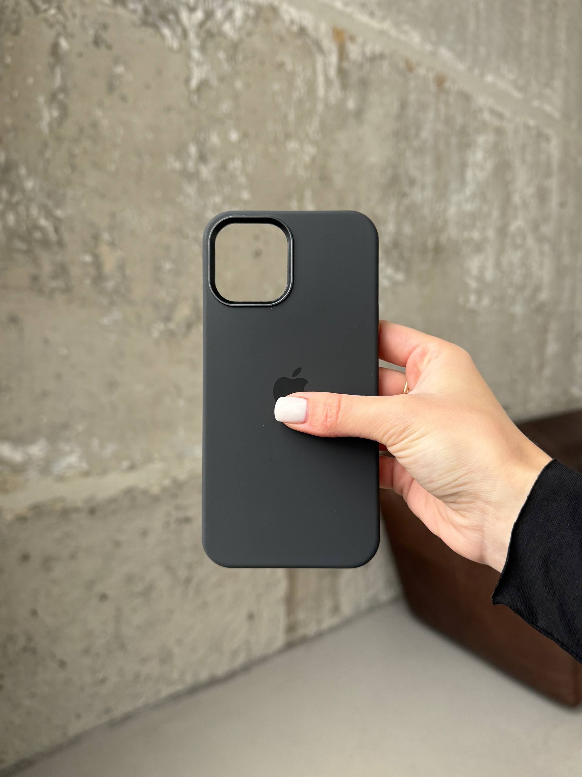 Чохол Silicone case з Magsafe на iPhone 12 / 12 Pro Black (01)