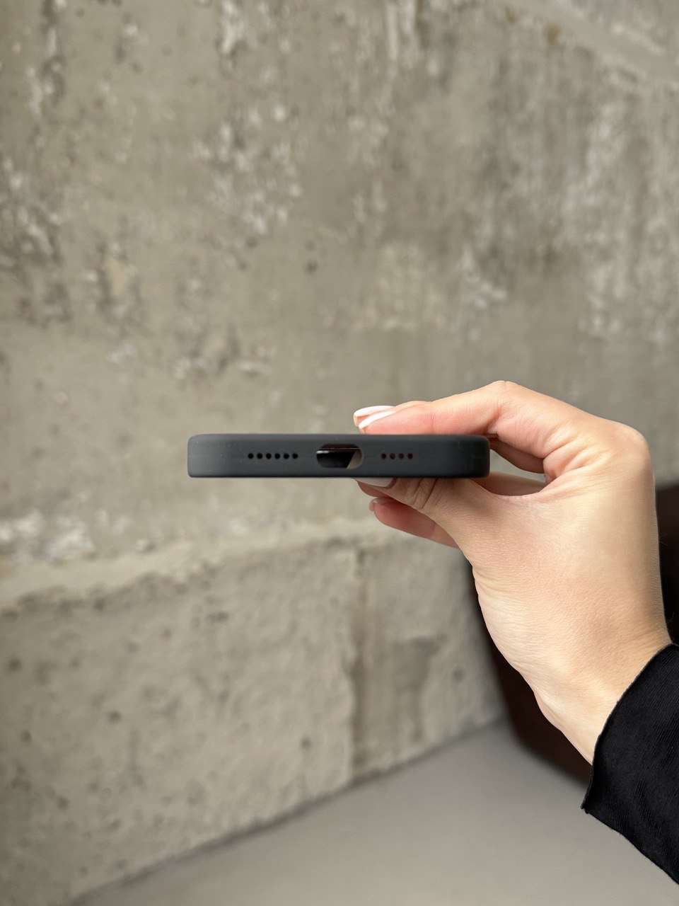 Чохол Silicone case з Magsafe на iPhone 12 / 12 Pro Black (01)