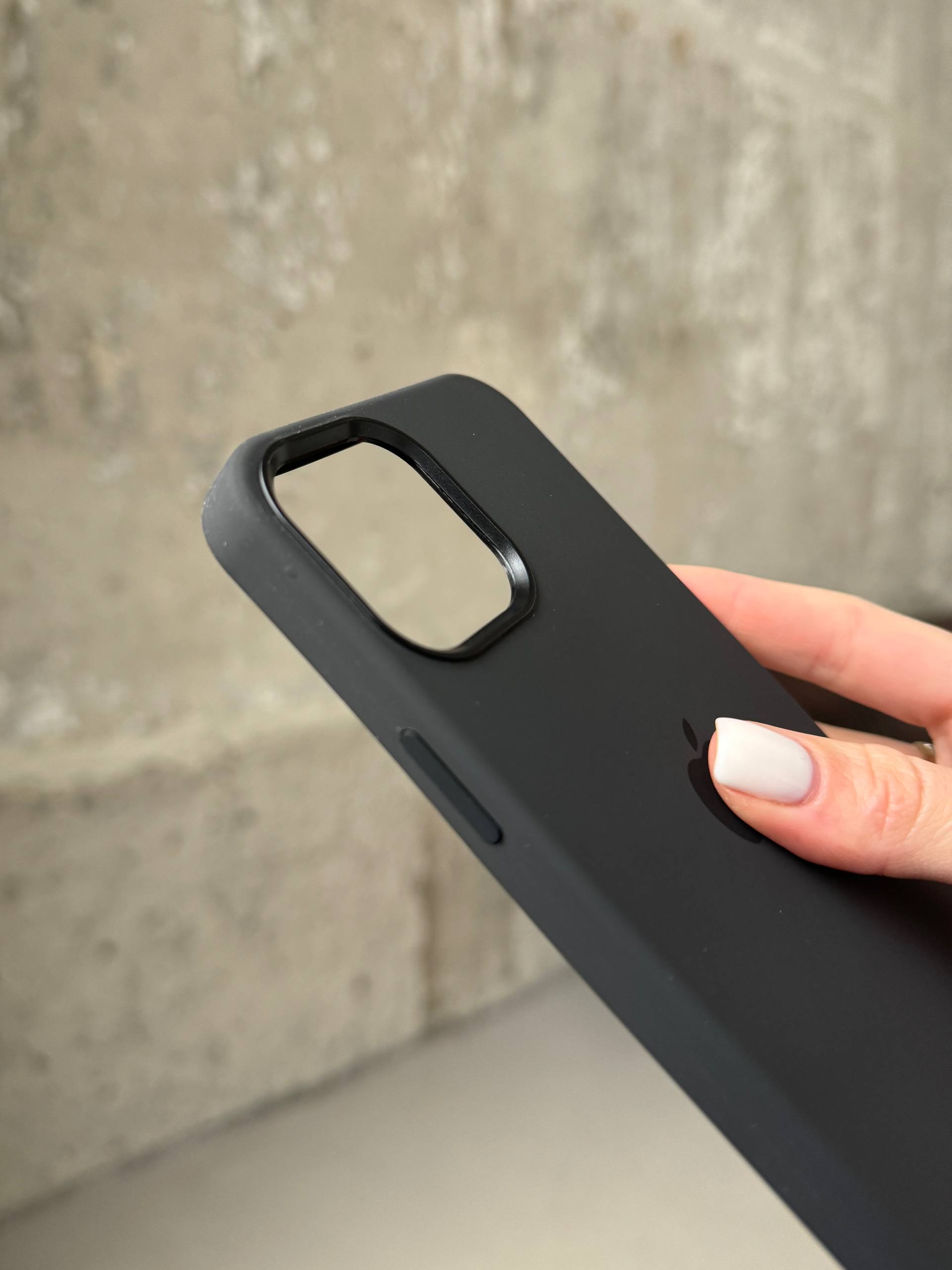 Чохол Silicone case з Magsafe на iPhone 12 / 12 Pro Black (01)