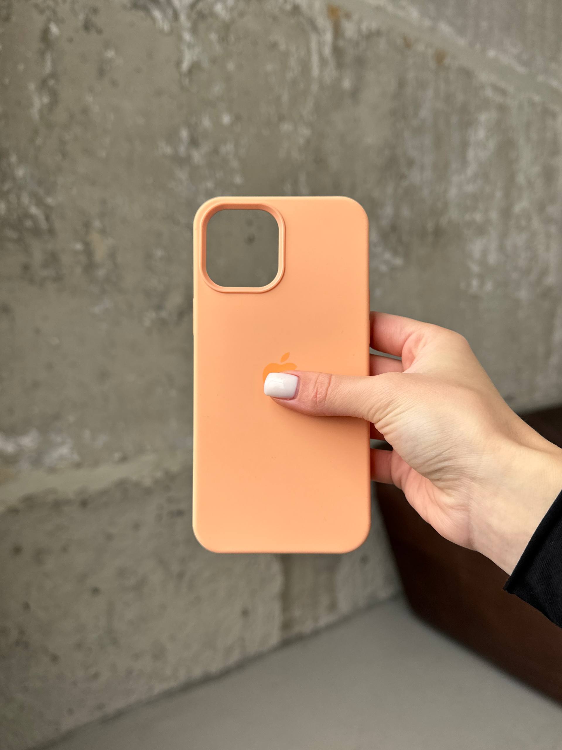 Чехол Silicone case с Magsafe на iPhone 12 / 12 Pro Cantaloupe (10)