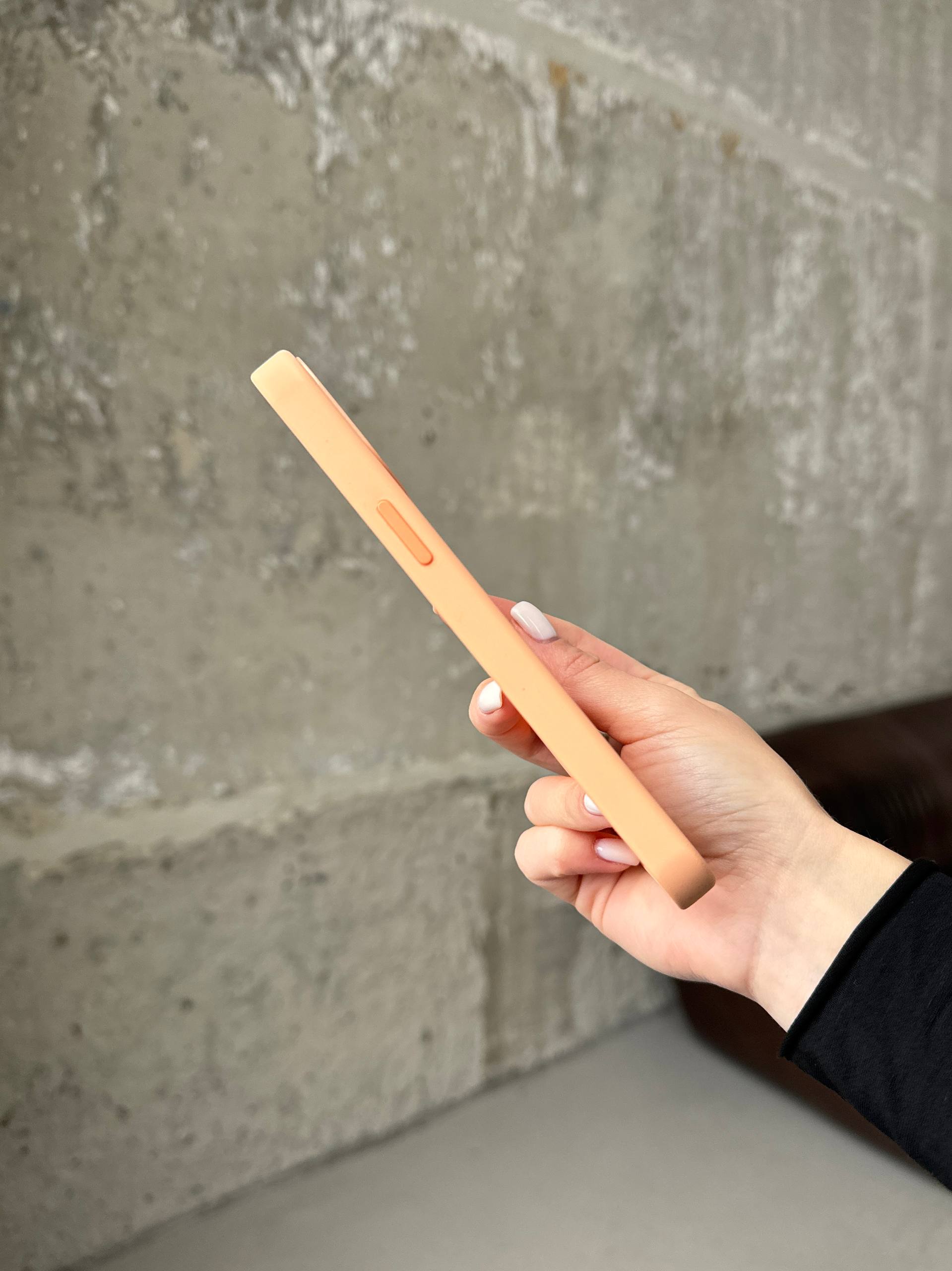 Чехол Silicone case с Magsafe на iPhone 12 / 12 Pro Cantaloupe (10)