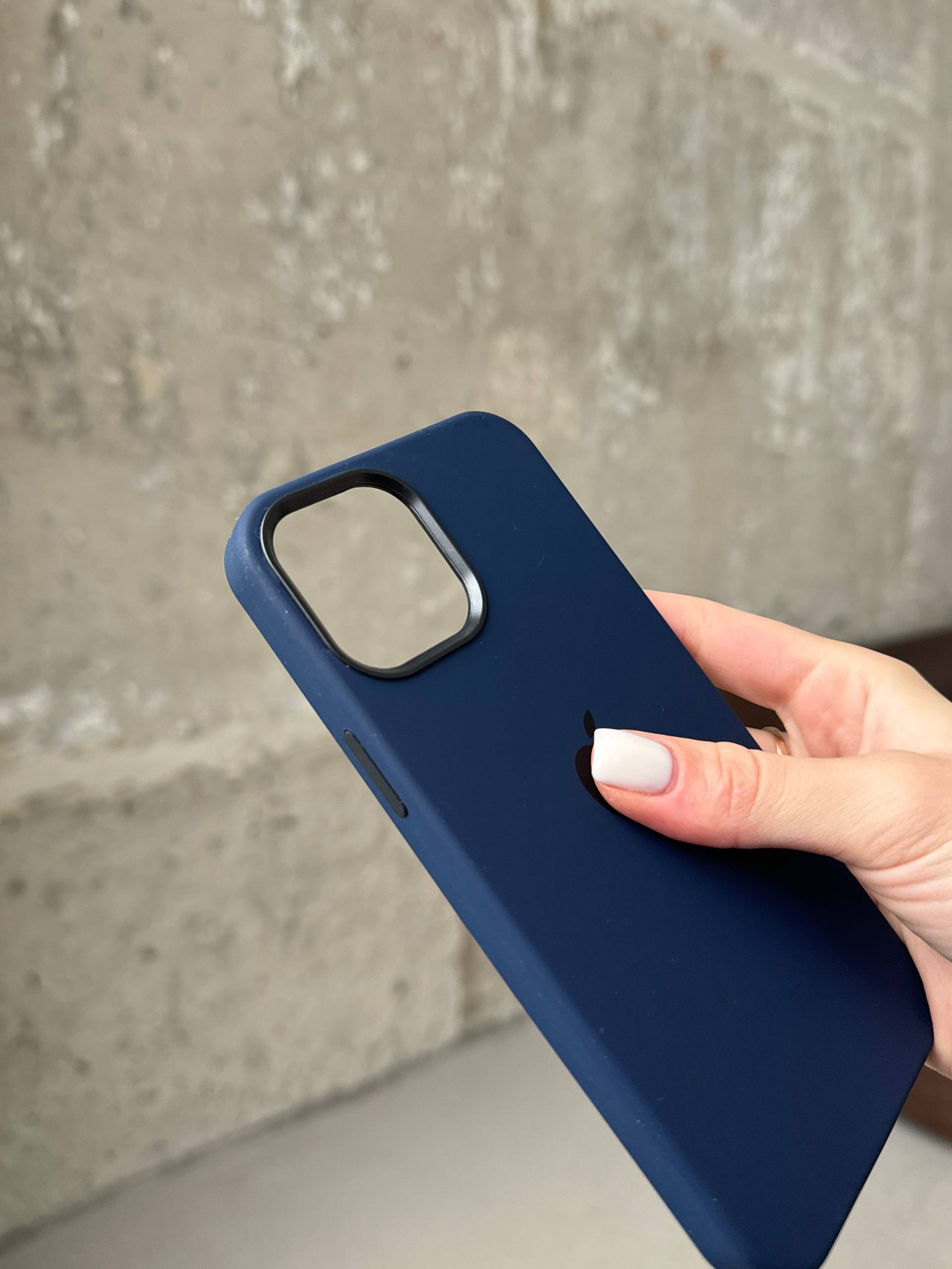Чехол Silicone case с Magsafe на iPhone 12 / 12 Pro Deep Navy (04)