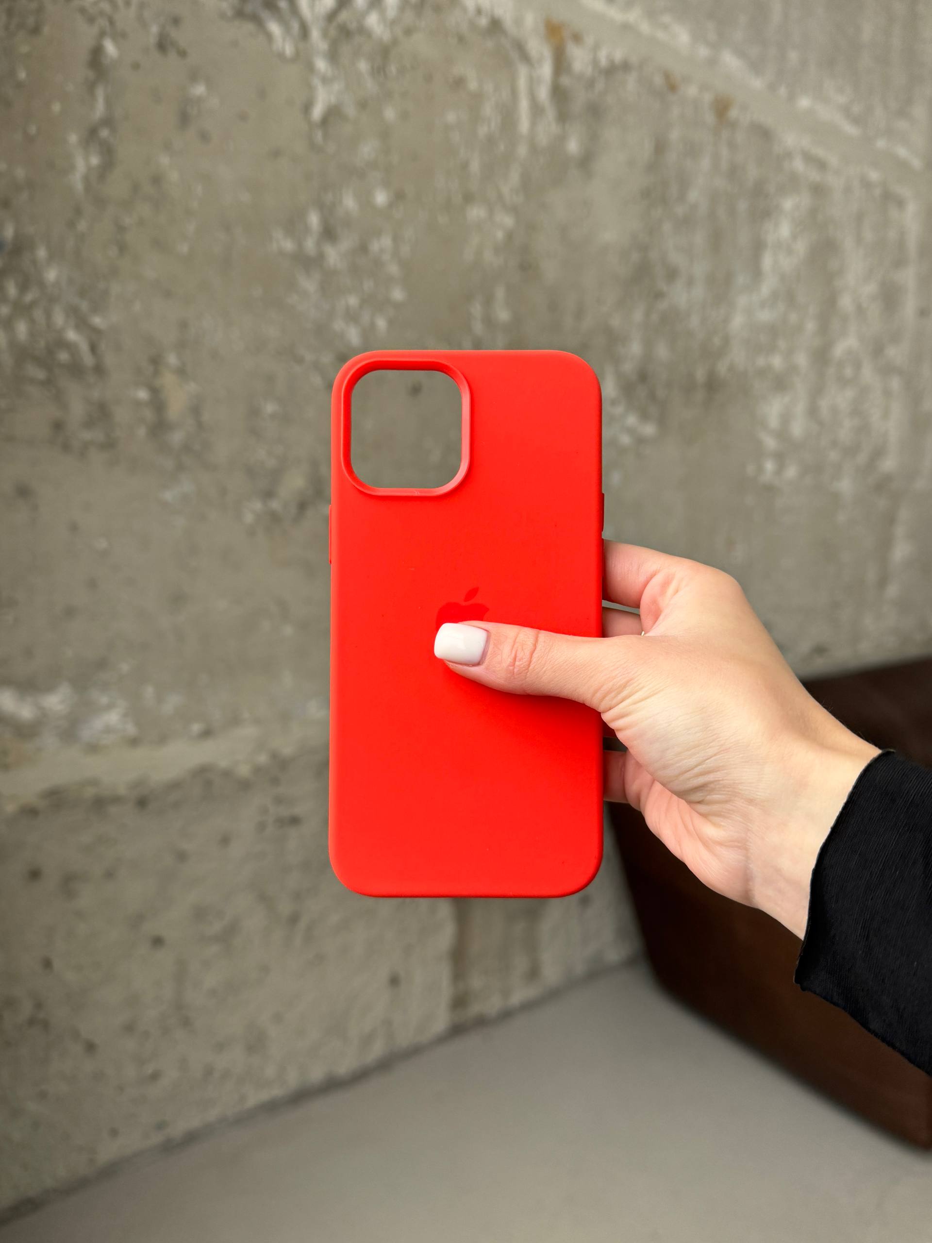 Чехол Silicone case с Magsafe на iPhone 12 / 12 Pro Electric Orange (15)