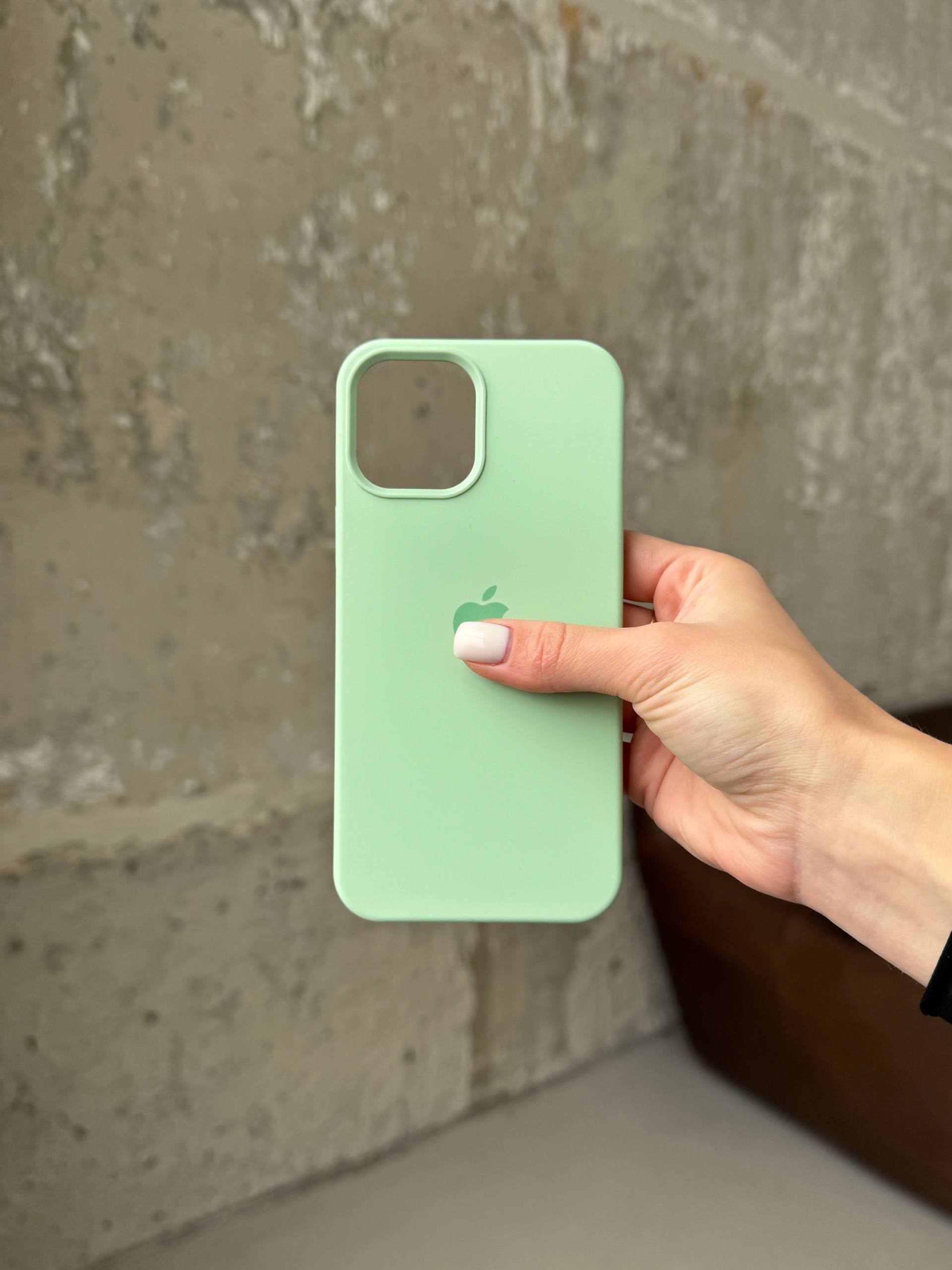 Чехол Silicone case с Magsafe на iPhone 12 / 12 Pro Pistachio (09)