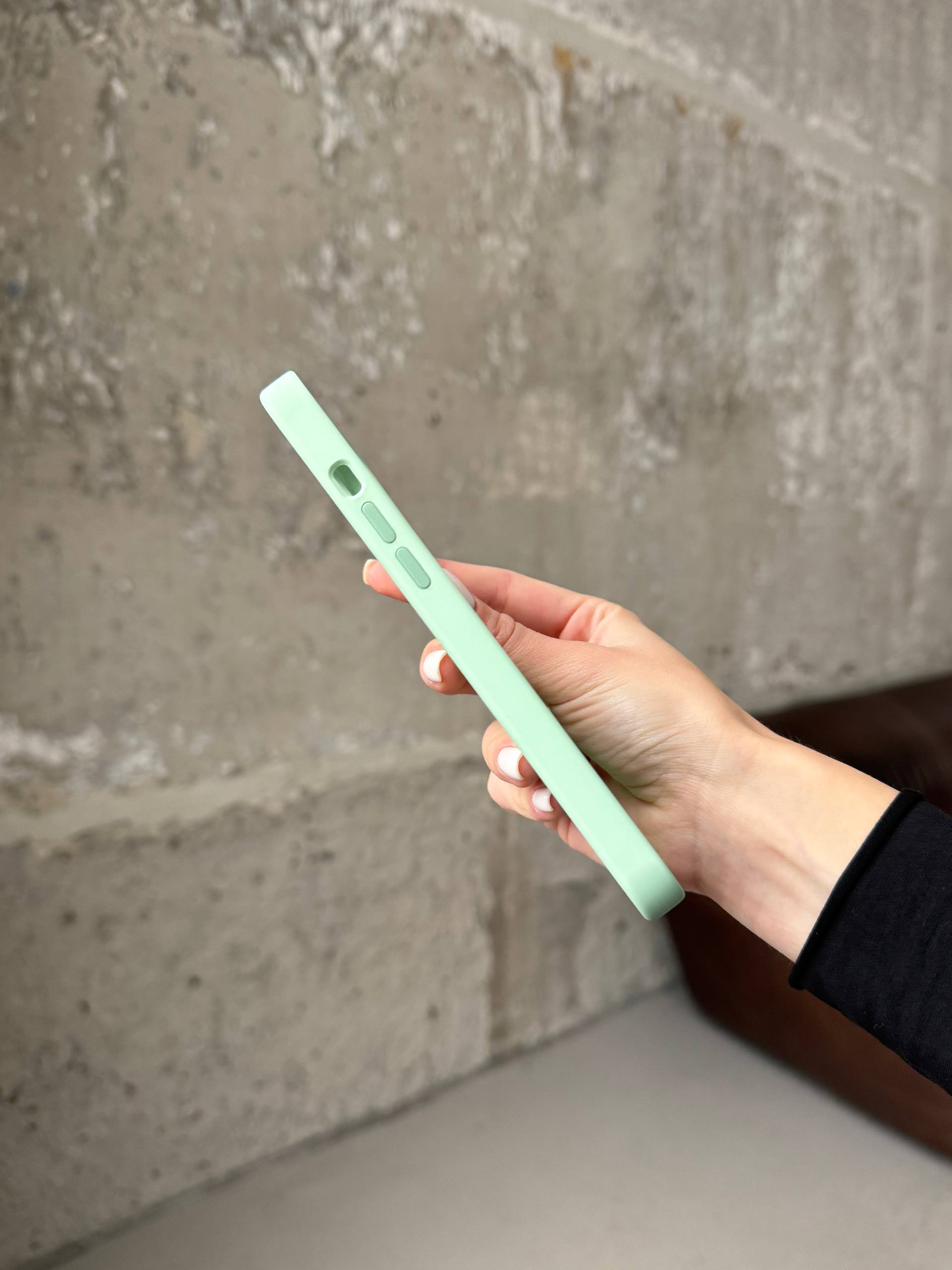 Чехол Silicone case с Magsafe на iPhone 12 / 12 Pro Pistachio (09)