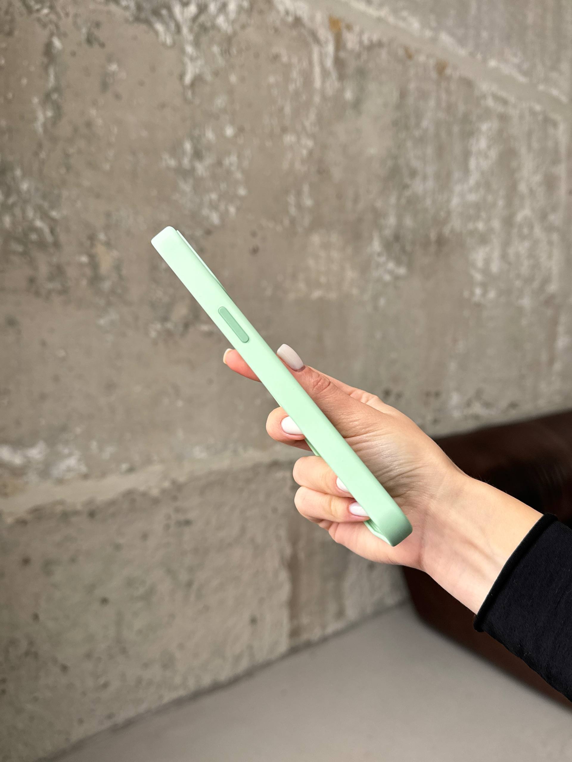 Чехол Silicone case с Magsafe на iPhone 12 / 12 Pro Pistachio (09)