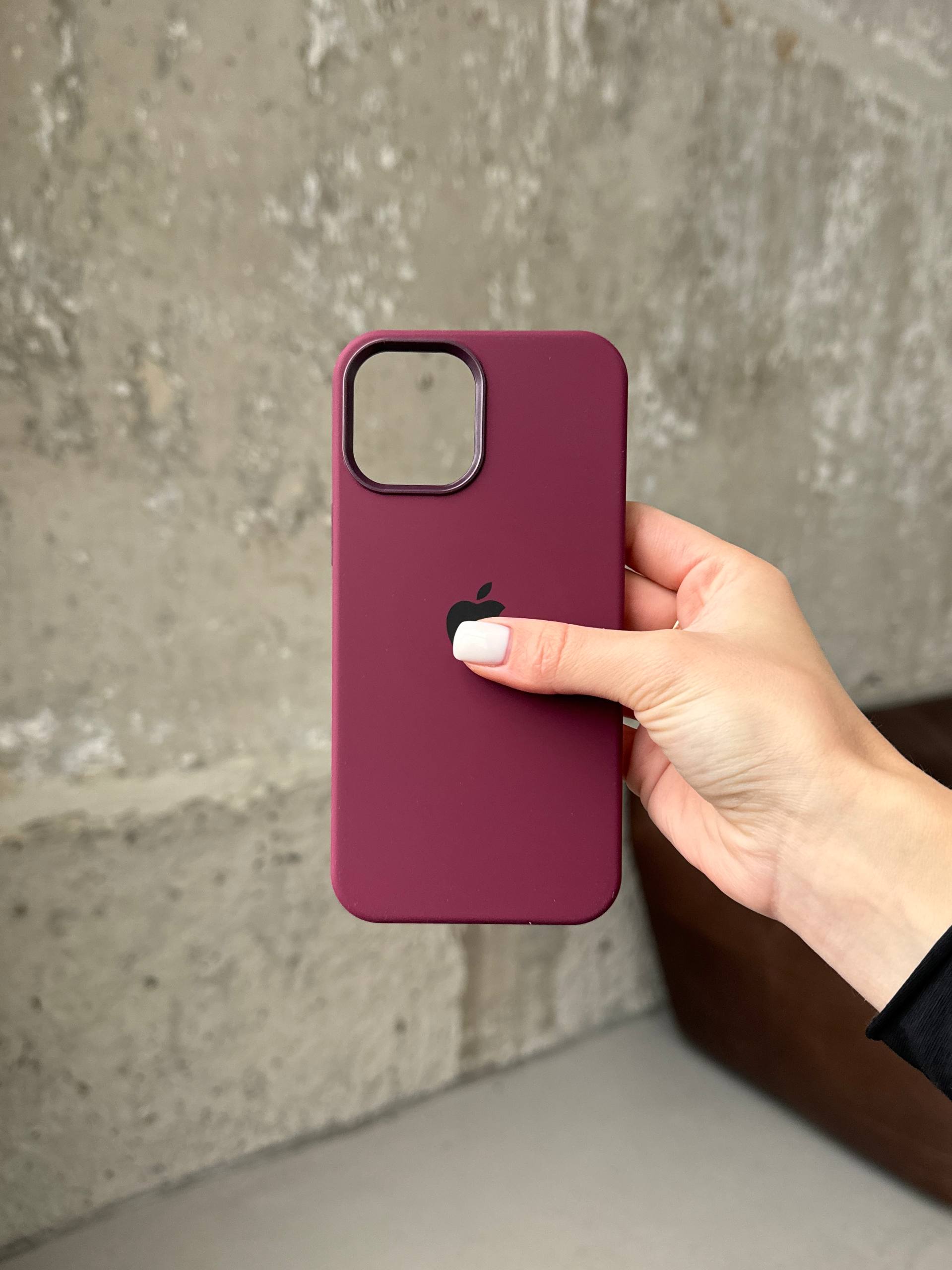 Чохол Silicone case з Magsafe на iPhone 12 / 12 Pro Plum (07)
