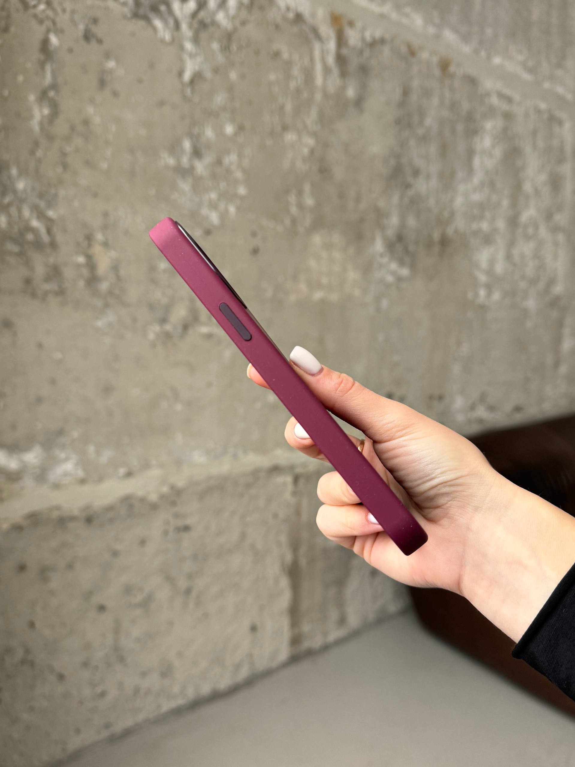 Чохол Silicone case з Magsafe на iPhone 12 / 12 Pro Plum (07)