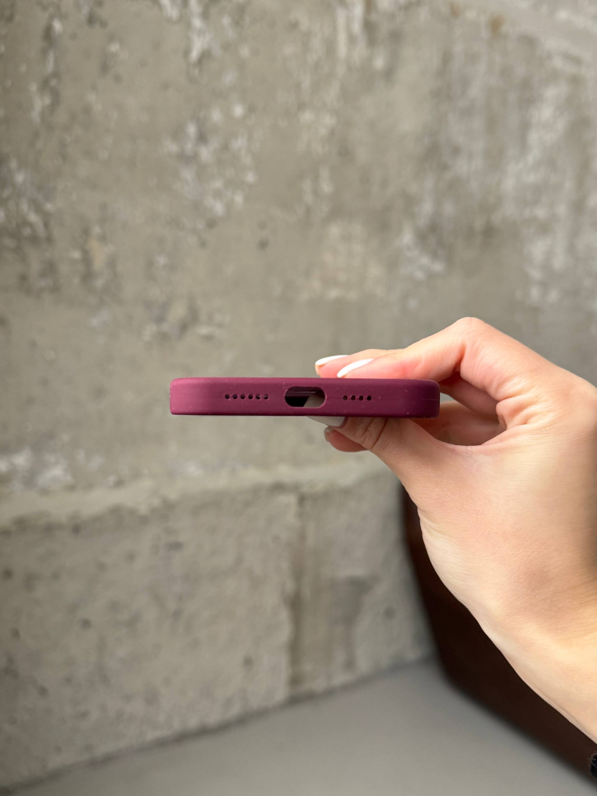 Чохол Silicone case з Magsafe на iPhone 12 / 12 Pro Plum (07)