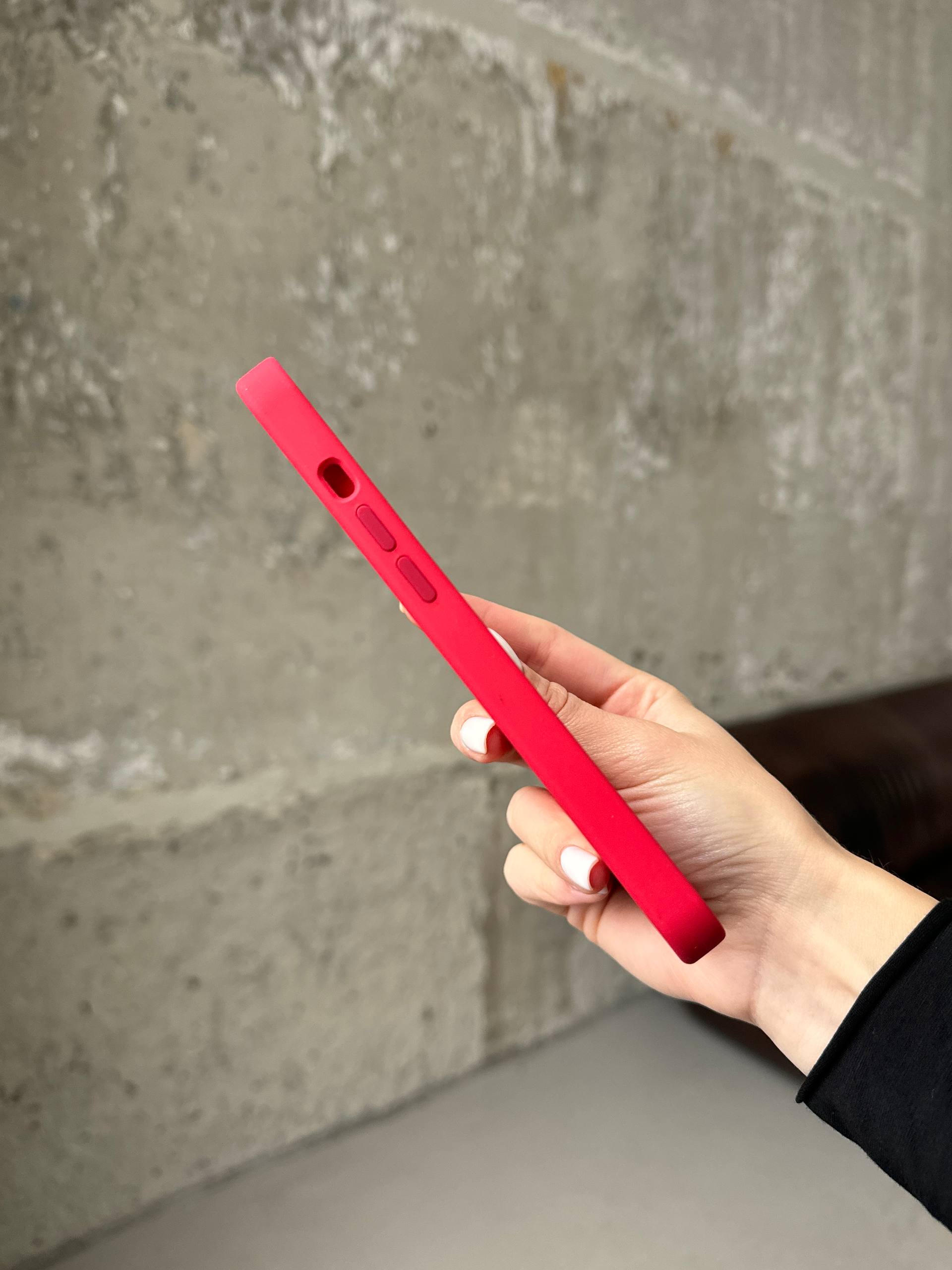 Чохол Silicone case з Magsafe на iPhone 12 / 12 Pro Red (02)