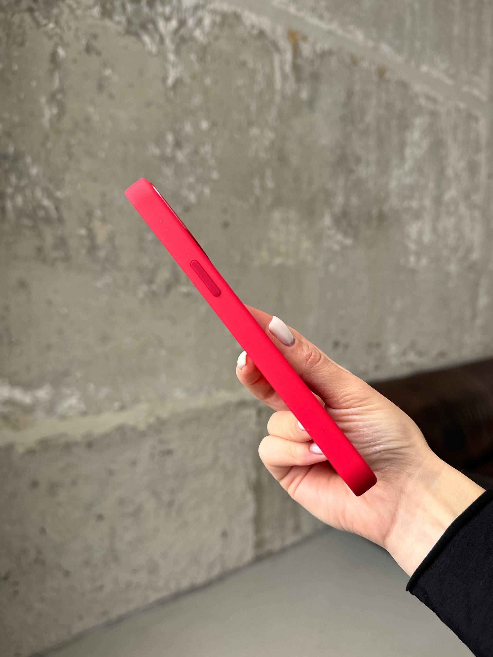 Чохол Silicone case з Magsafe на iPhone 12 / 12 Pro Red (02)