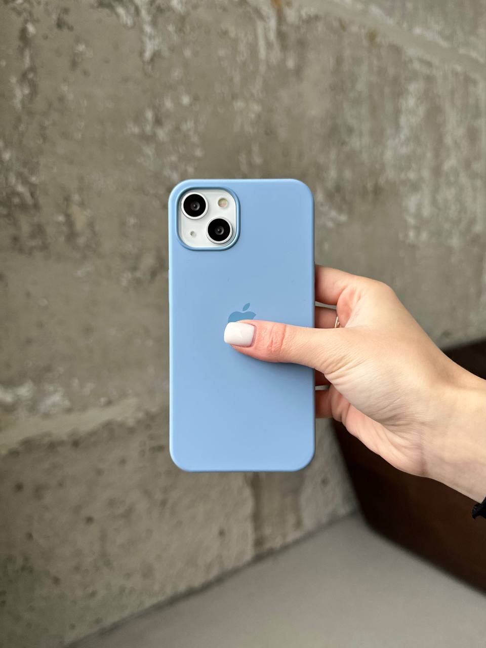 Чохол Silicone case з Magsafe на iPhone 13 Blue Fog (10)