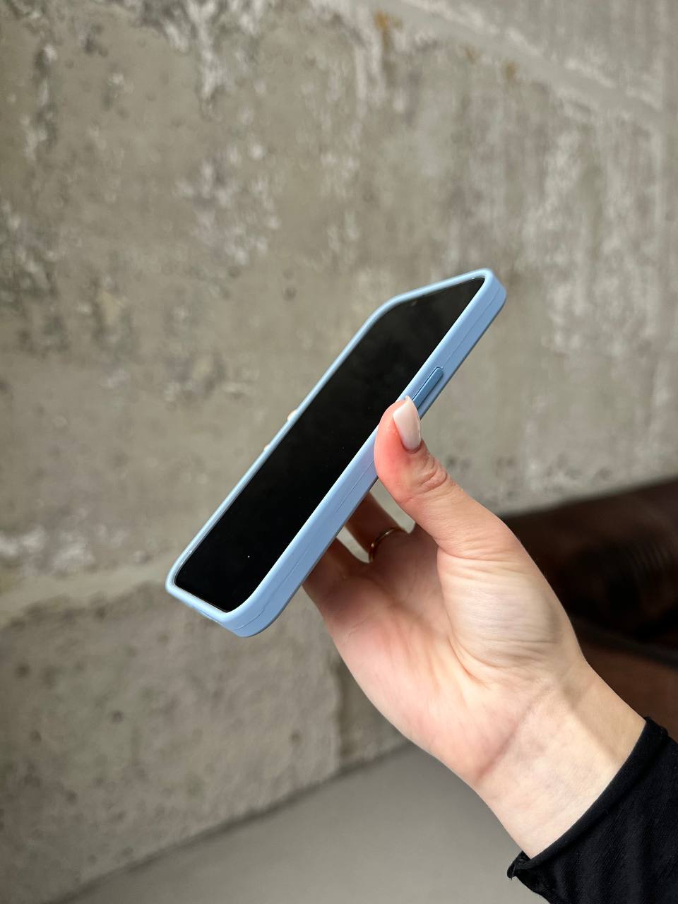 Чохол Silicone case з Magsafe на iPhone 13 Blue Fog (10)