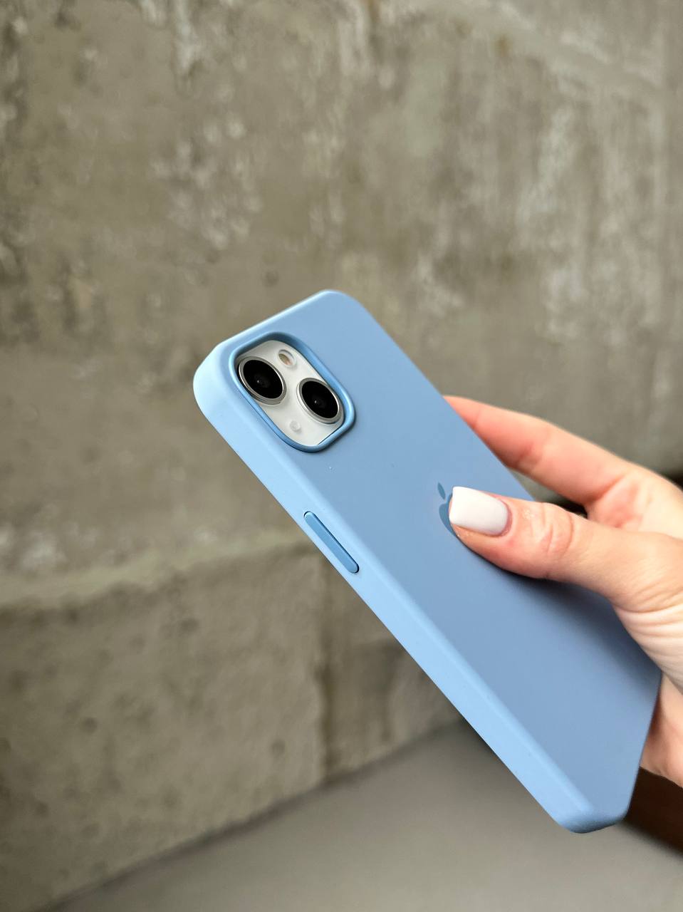 Чохол Silicone case з Magsafe на iPhone 13 Blue Fog (10)