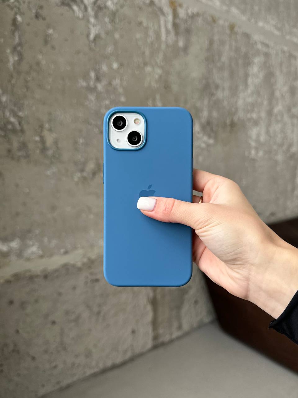 Чохол Silicone case з Magsafe на iPhone 13 Blue Jay (06)