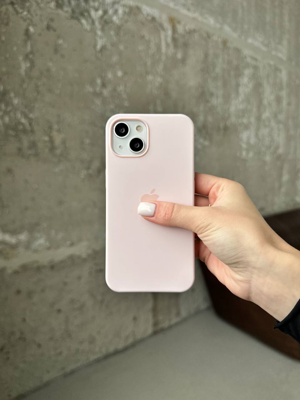 Чохол Silicone case з Magsafe на iPhone 13 Chalk Pink (02)