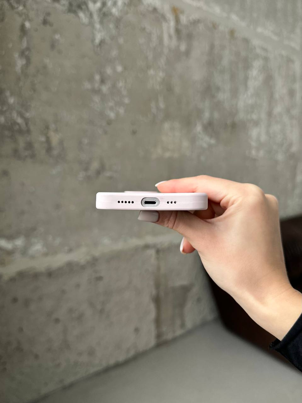 Чохол Silicone case з Magsafe на iPhone 13 Chalk Pink (02)