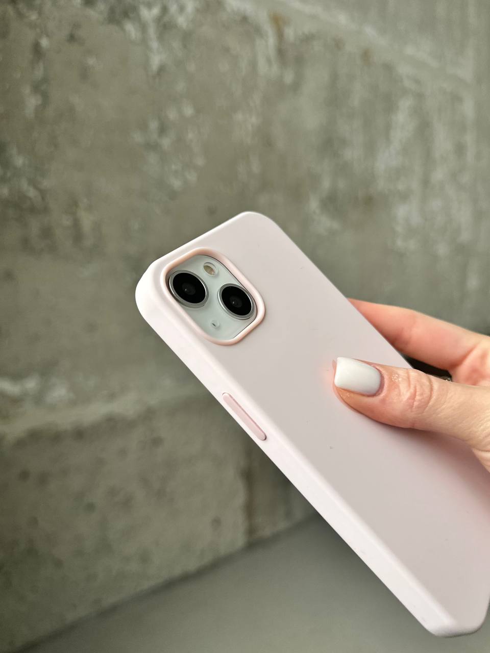 Чохол Silicone case з Magsafe на iPhone 13 Chalk Pink (02)