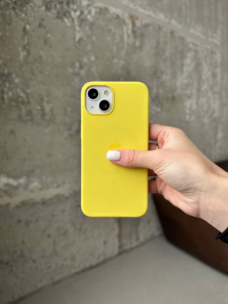 Чохол Silicone case з Magsafe на iPhone 13 Lemon Zest (09)