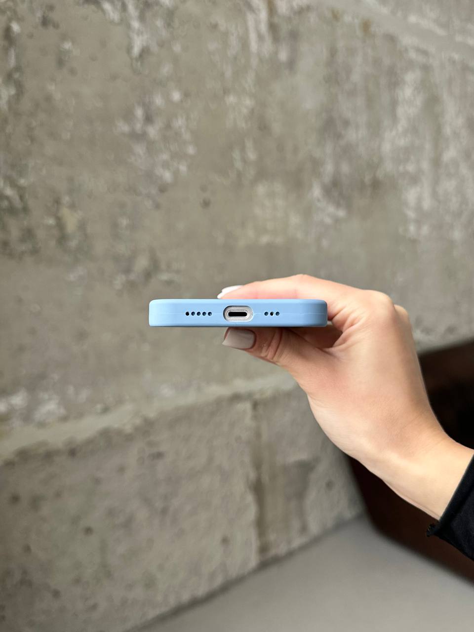 Чехол Silicone case с Magsafe на iPhone 13 Pro Blue Fog (10)