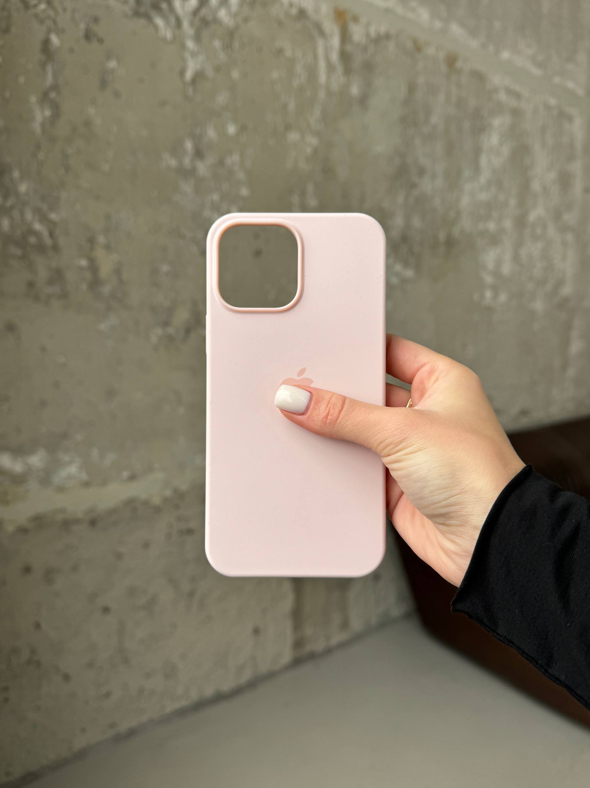 Чохол Silicone case з Magsafe на iPhone 13 Pro Max Chalk Pink (02)