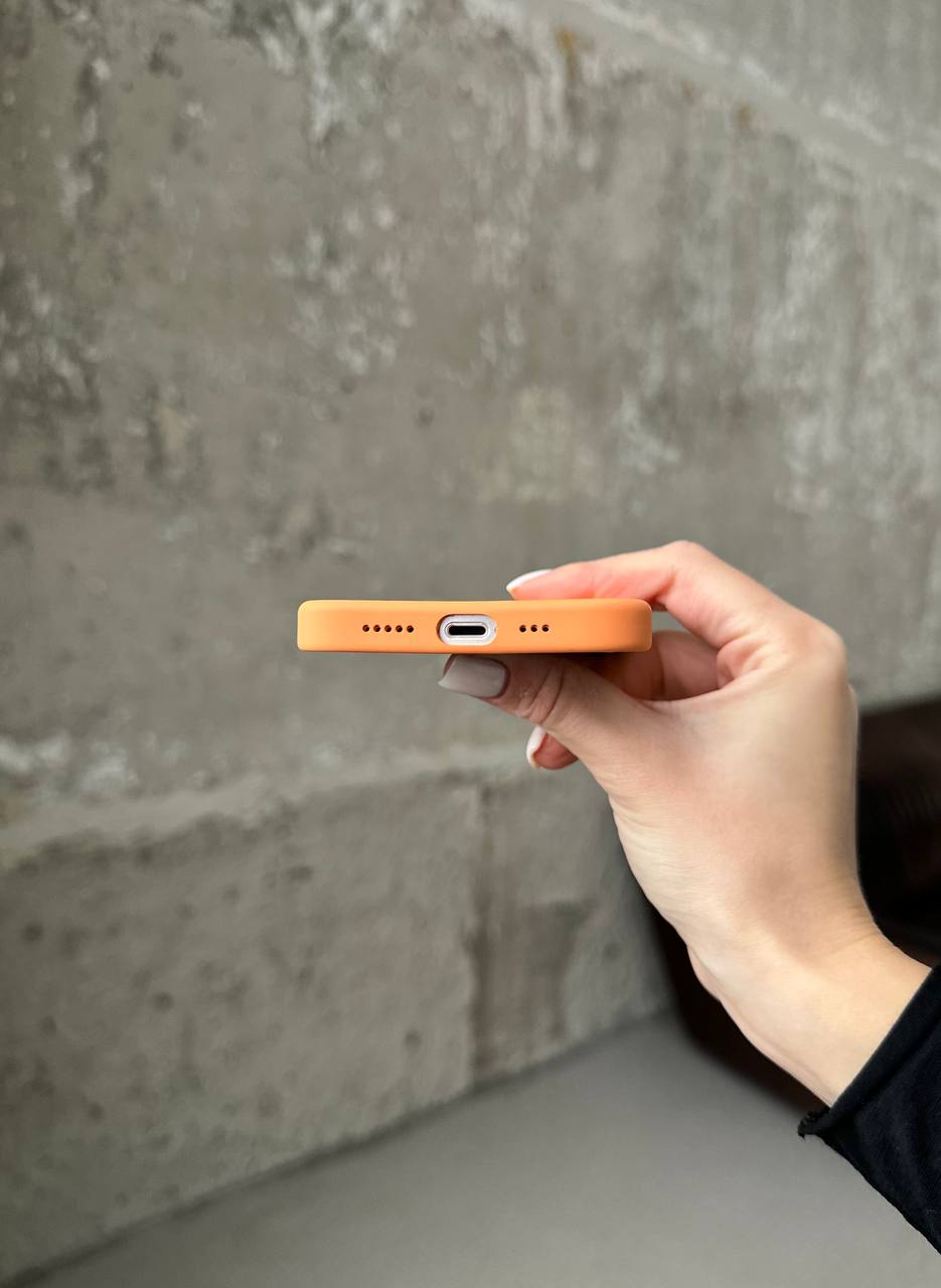 Чохол Silicone case з Magsafe на iPhone 13 Pro Marigold (07)