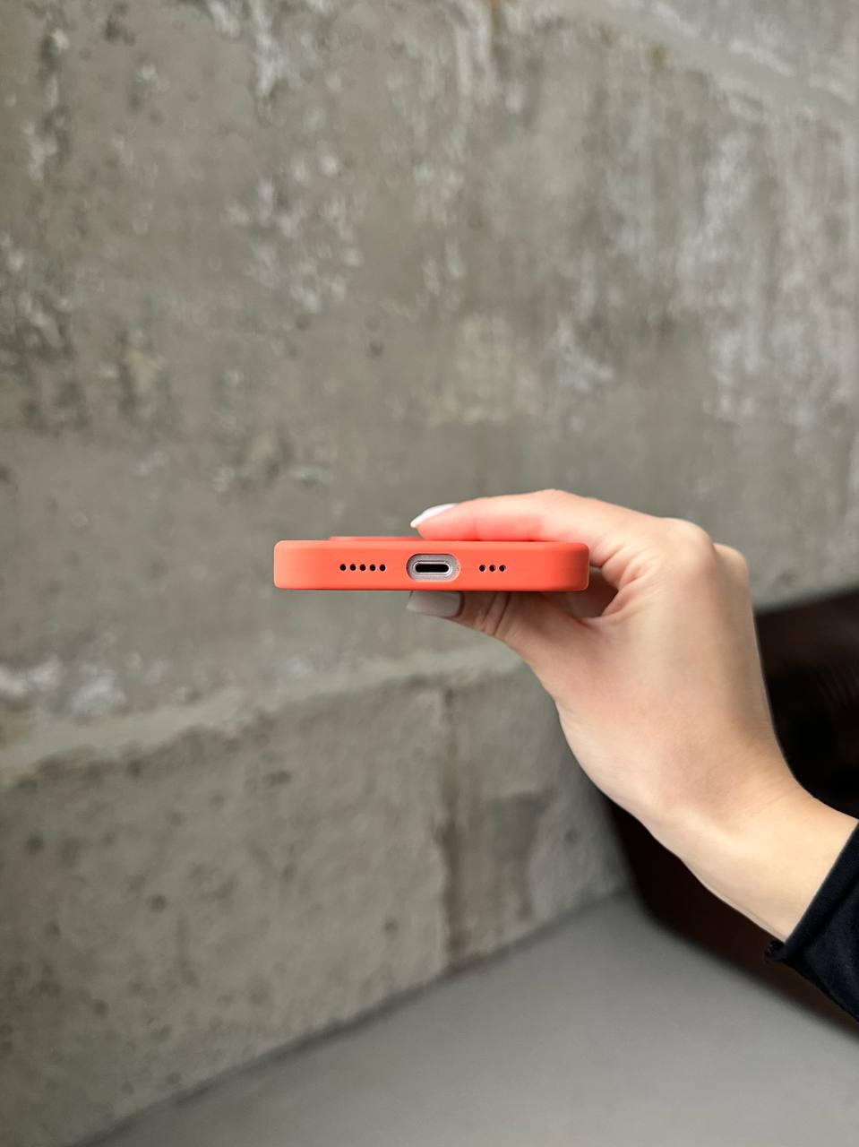 Чехол Silicone case с Magsafe на iPhone 13 Pro Max Nectarine (12)