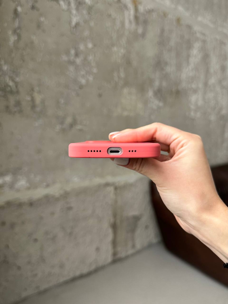 Чохол Silicone case з Magsafe на iPhone 13 Pro Pink Pomelo (08)