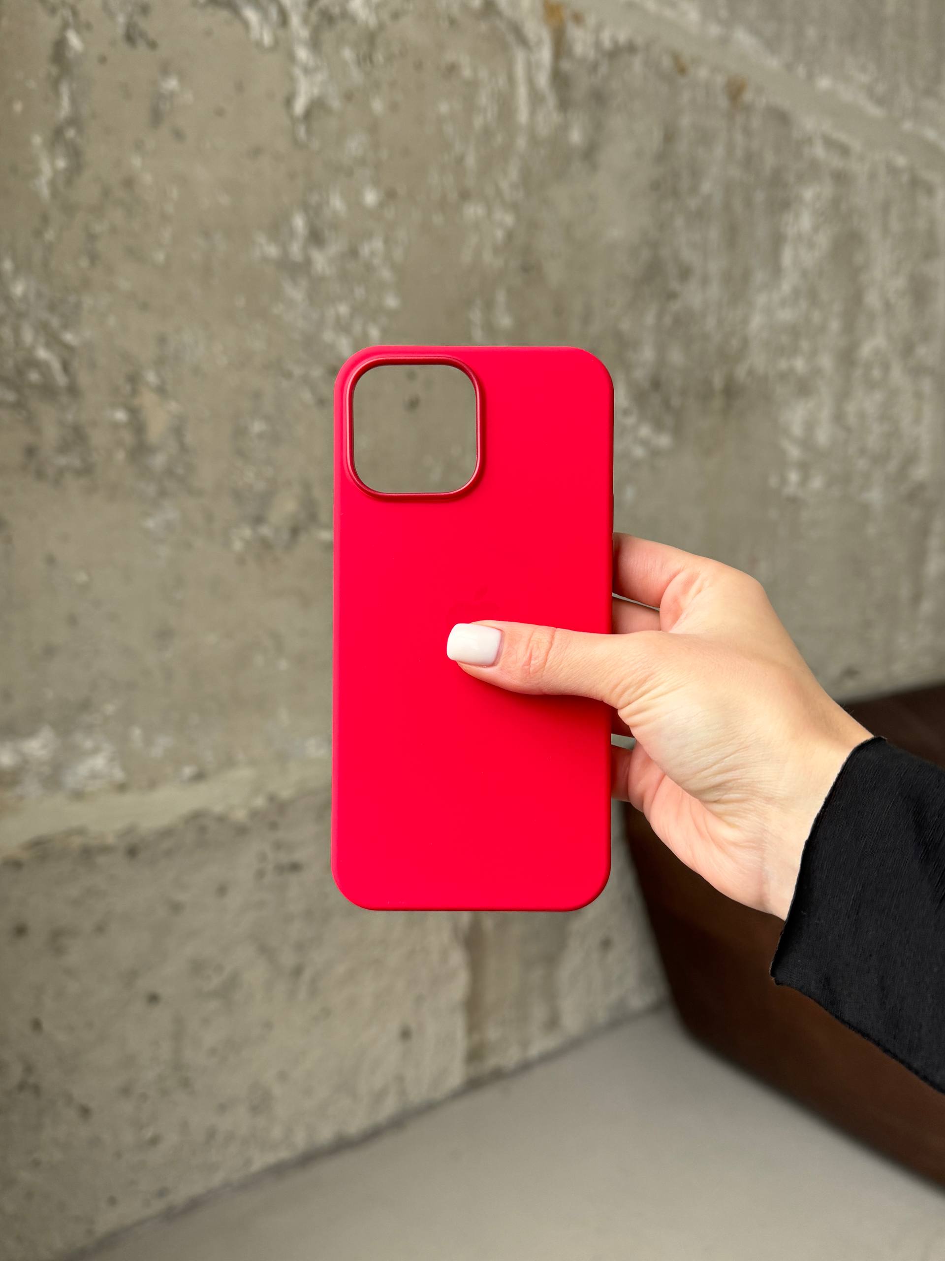 Чехол Silicone case с Magsafe на iPhone 13 Pro Red (04)