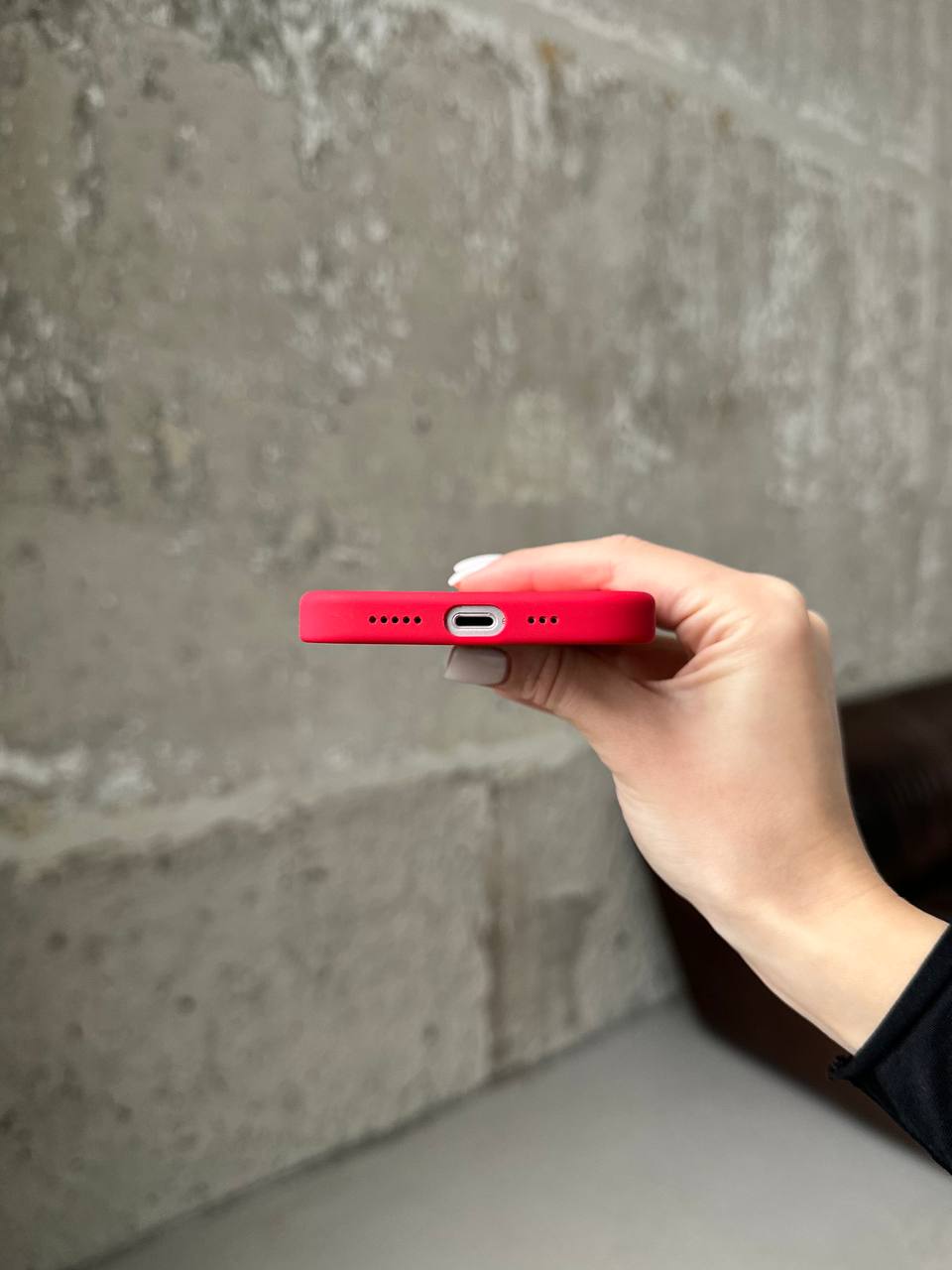 Чехол Silicone case с Magsafe на iPhone 13 Pro Red (04)