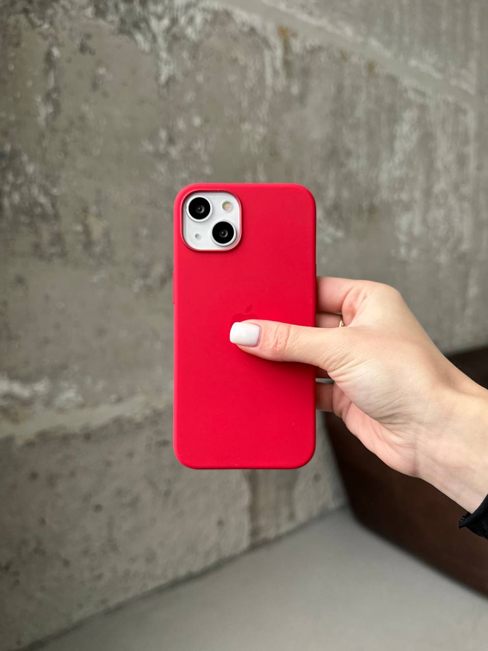 Чохол Silicone case з Magsafe на iPhone 13 Red (04)