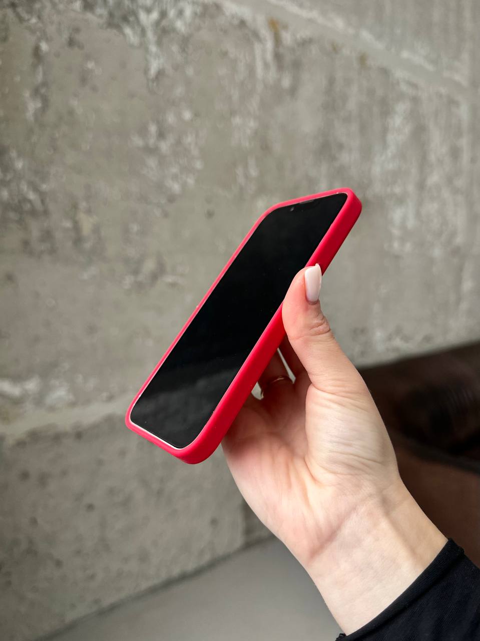 Чохол Silicone case з Magsafe на iPhone 13 Red (04)