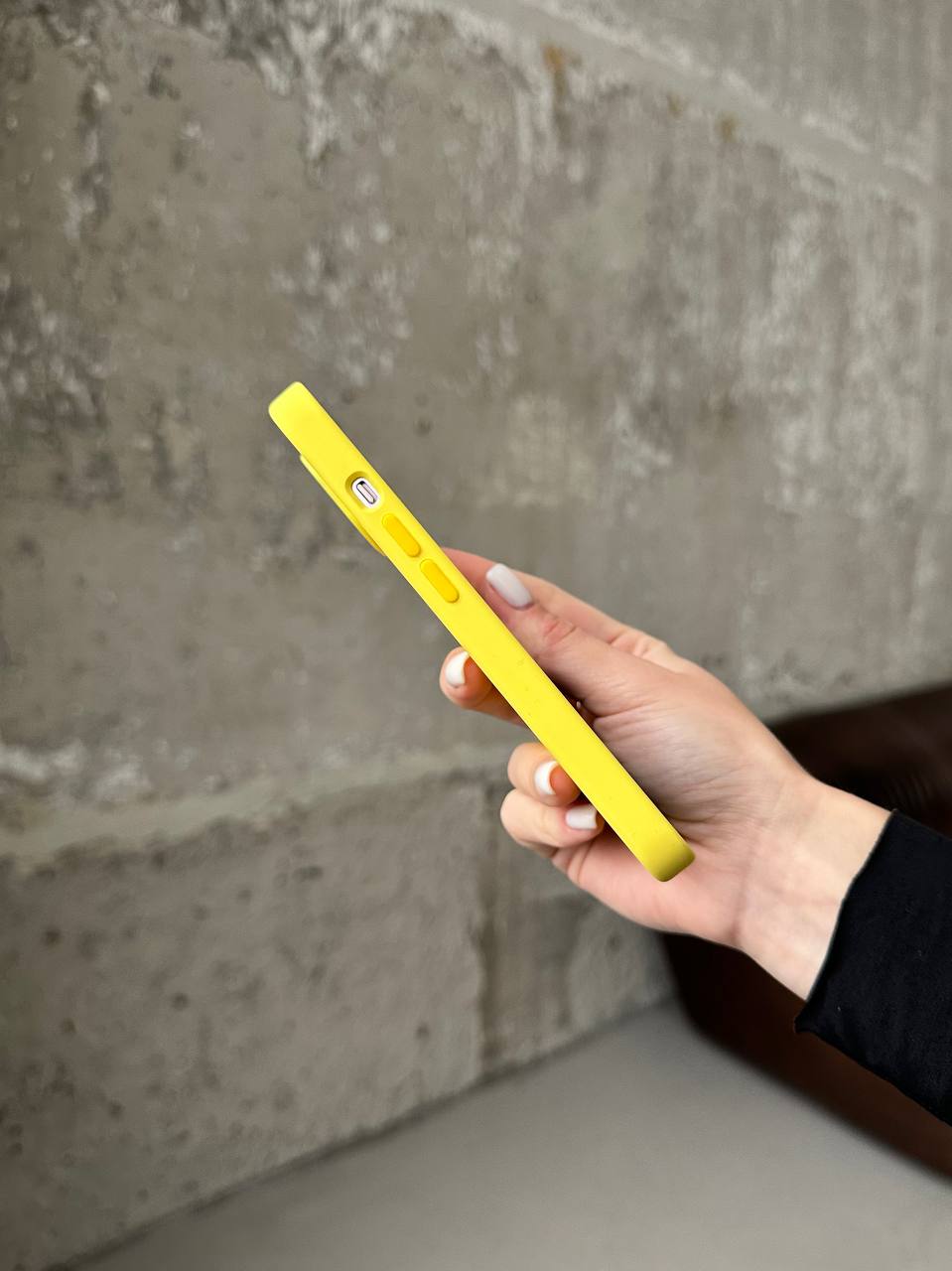 Чохол Silicone case з Magsafe на iPhone 14+ Canary Yellow (12)