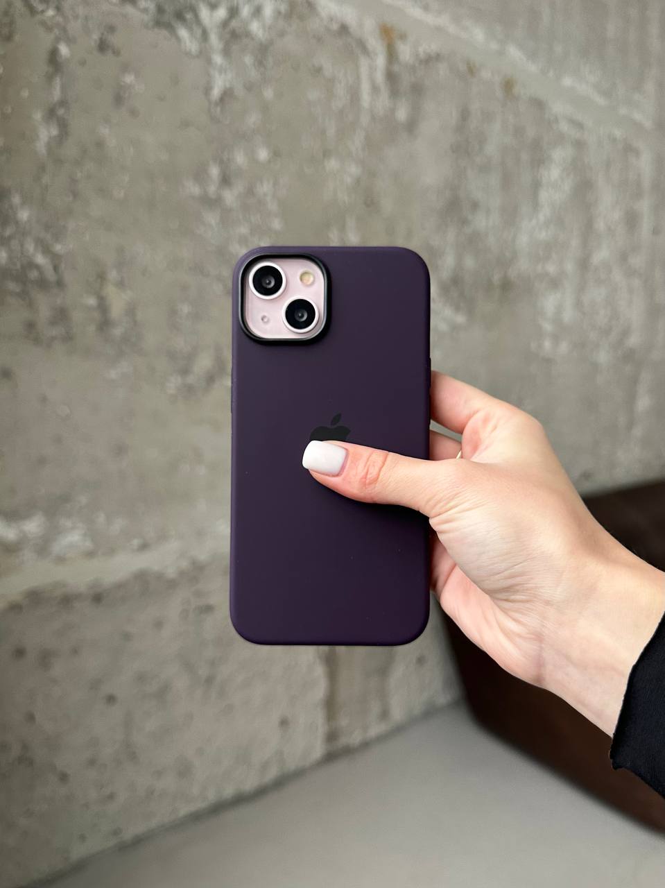 Чохол Silicone case з Magsafe на iPhone 14 Elderberry (08)