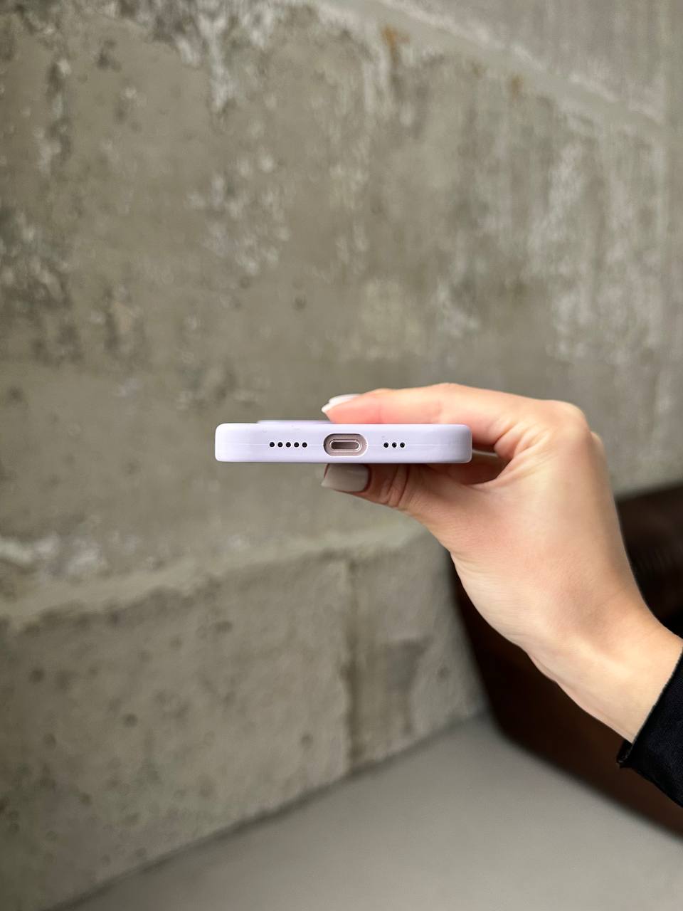 Чехол Silicone case с Magsafe на iPhone 14 Lilac (05)