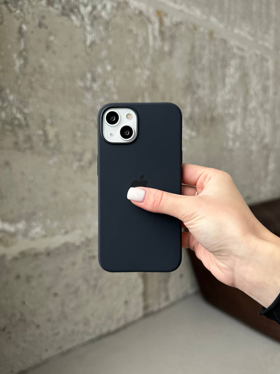 Чохол Silicone case з Magsafe на iPhone 14+ Midnight (01)