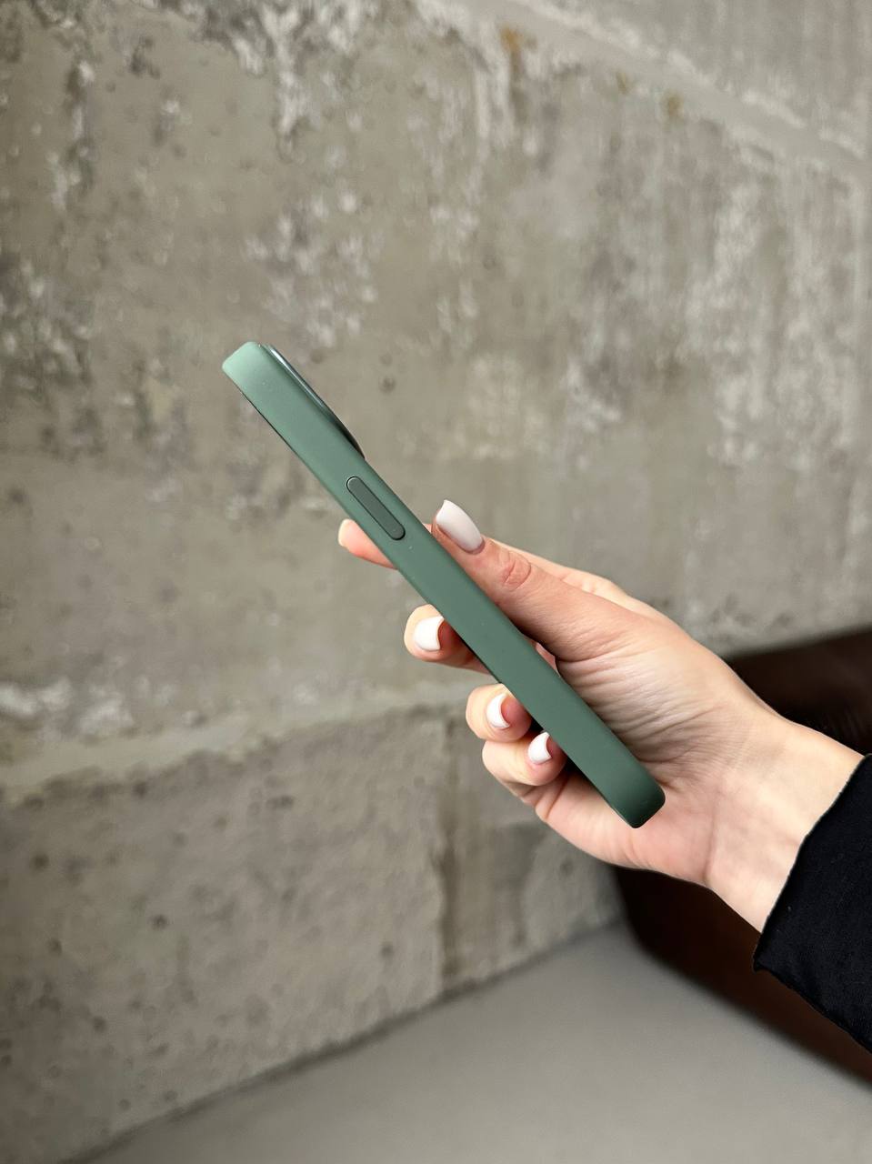 Чохол Silicone case з Magsafe на iPhone 14+ Olive (10)