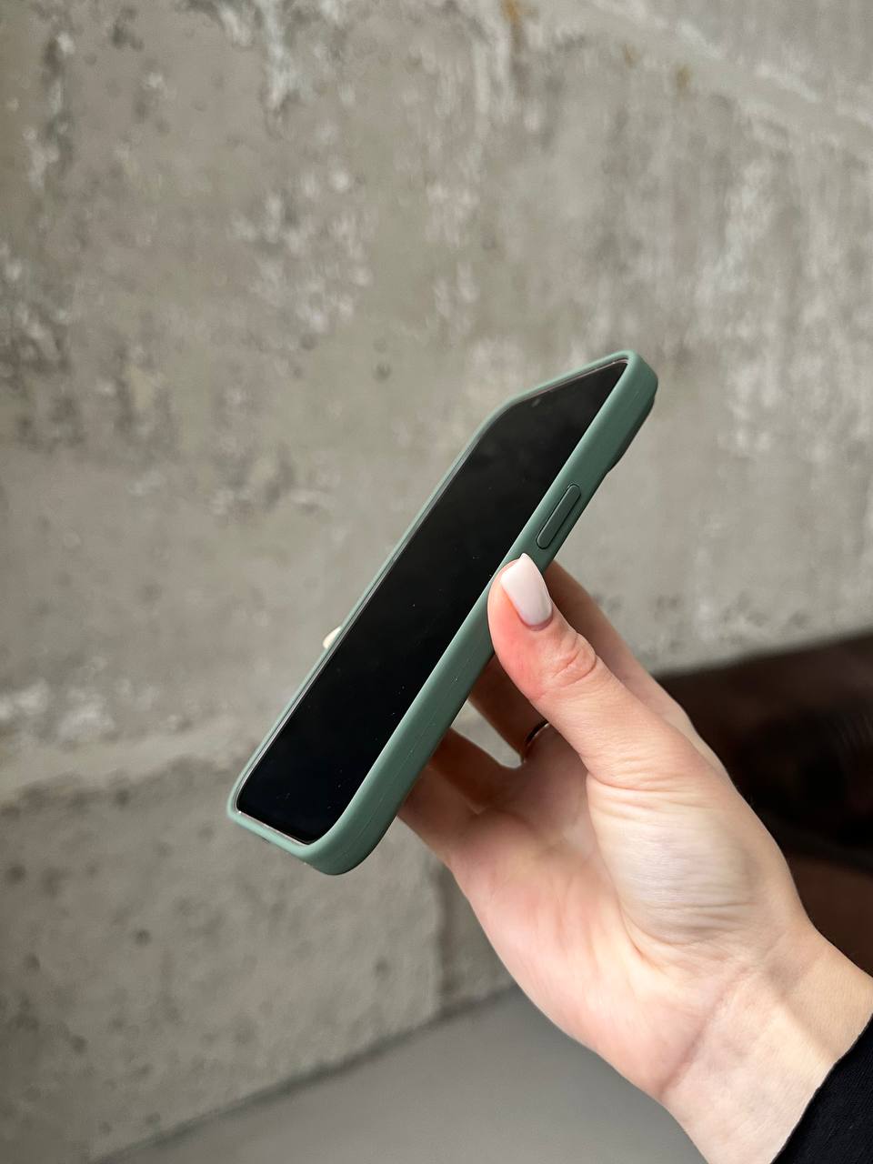 Чохол Silicone case з Magsafe на iPhone 14+ Olive (10)
