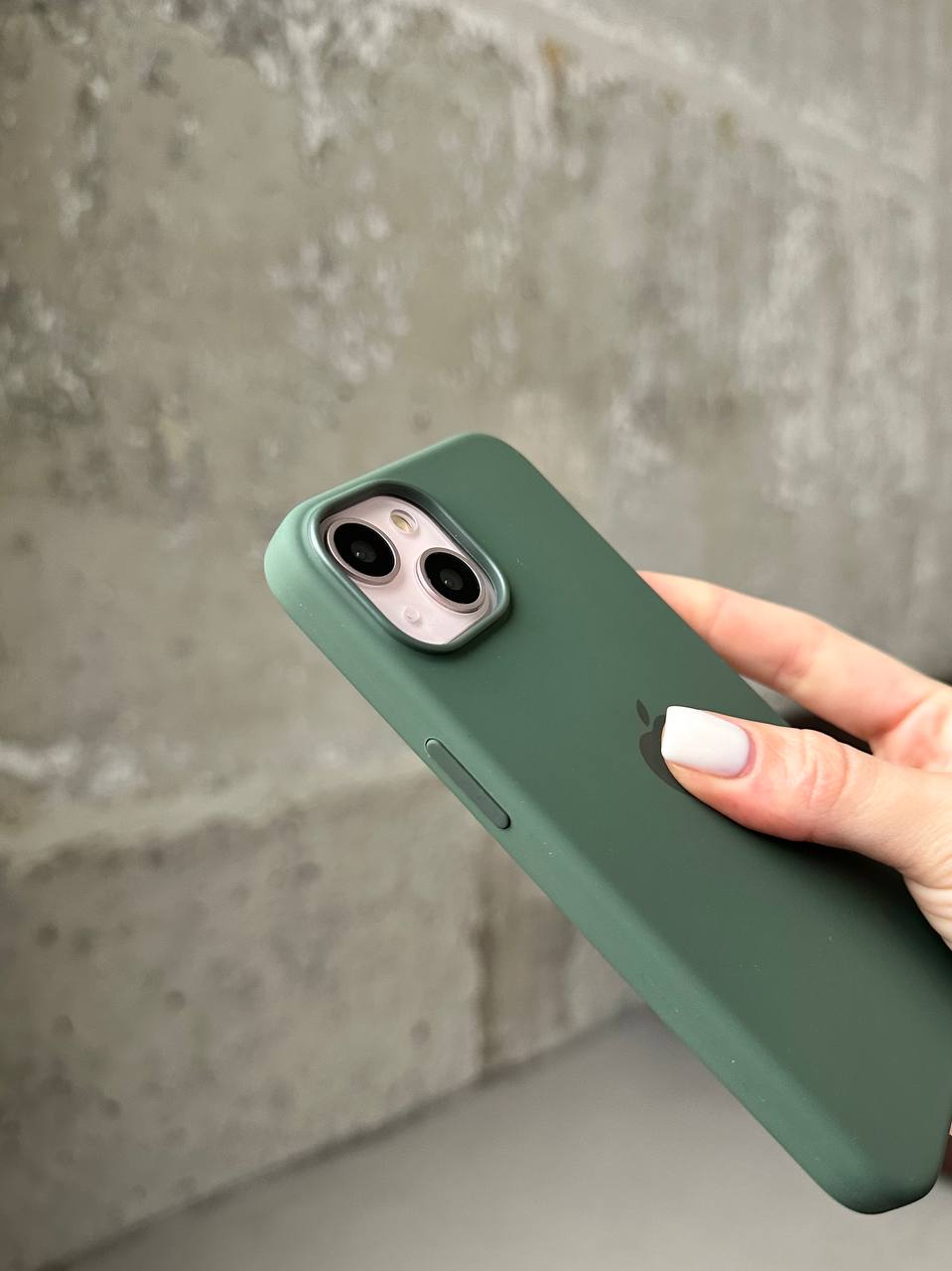 Чохол Silicone case з Magsafe на iPhone 14+ Olive (10)
