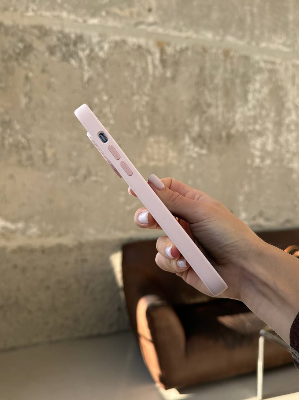 Чохол Silicone case з Magsafe на iPhone 14 Pro Max Chalk Pink (03)