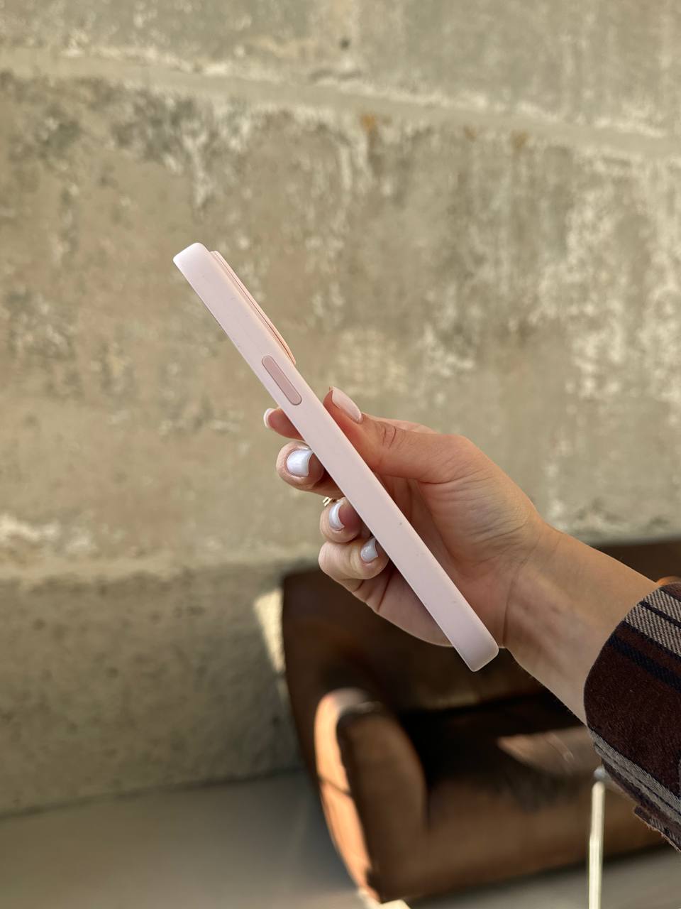 Чохол Silicone case з Magsafe на iPhone 14 Pro Max Chalk Pink (03)