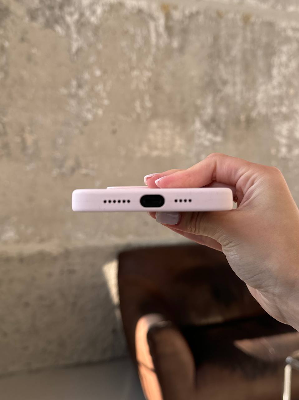 Чохол Silicone case з Magsafe на iPhone 14 Pro Max Chalk Pink (03)