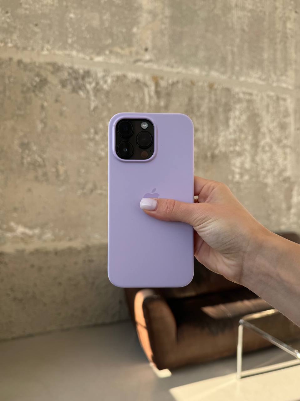 Чехол Silicone case с Magsafe на iPhone 14 Pro Max Lilac (05)