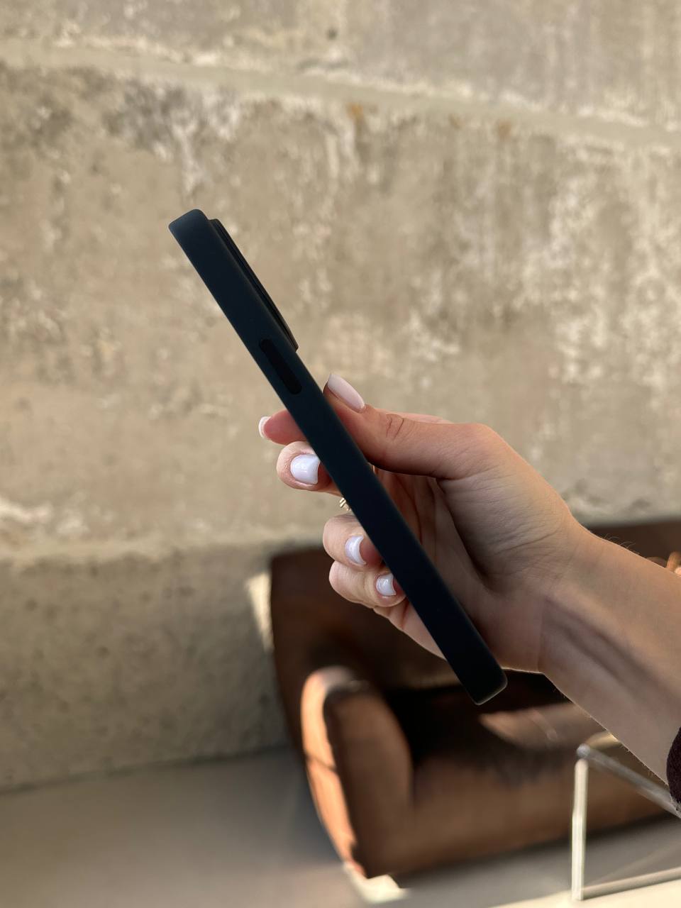 Чохол Silicone case з Magsafe на iPhone 14 Pro Max Midnight (01)