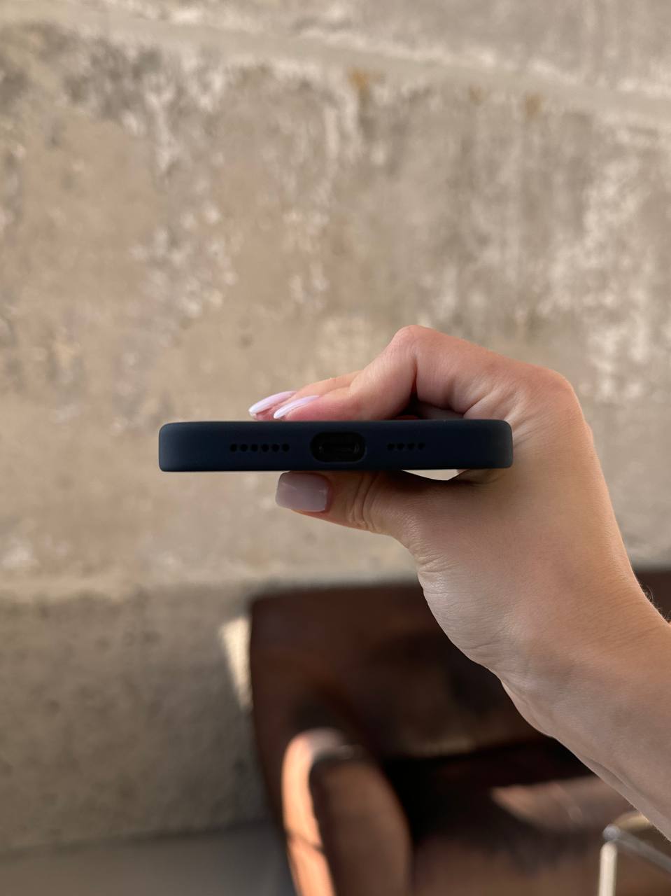 Чохол Silicone case з Magsafe на iPhone 14 Pro Max Midnight (01)