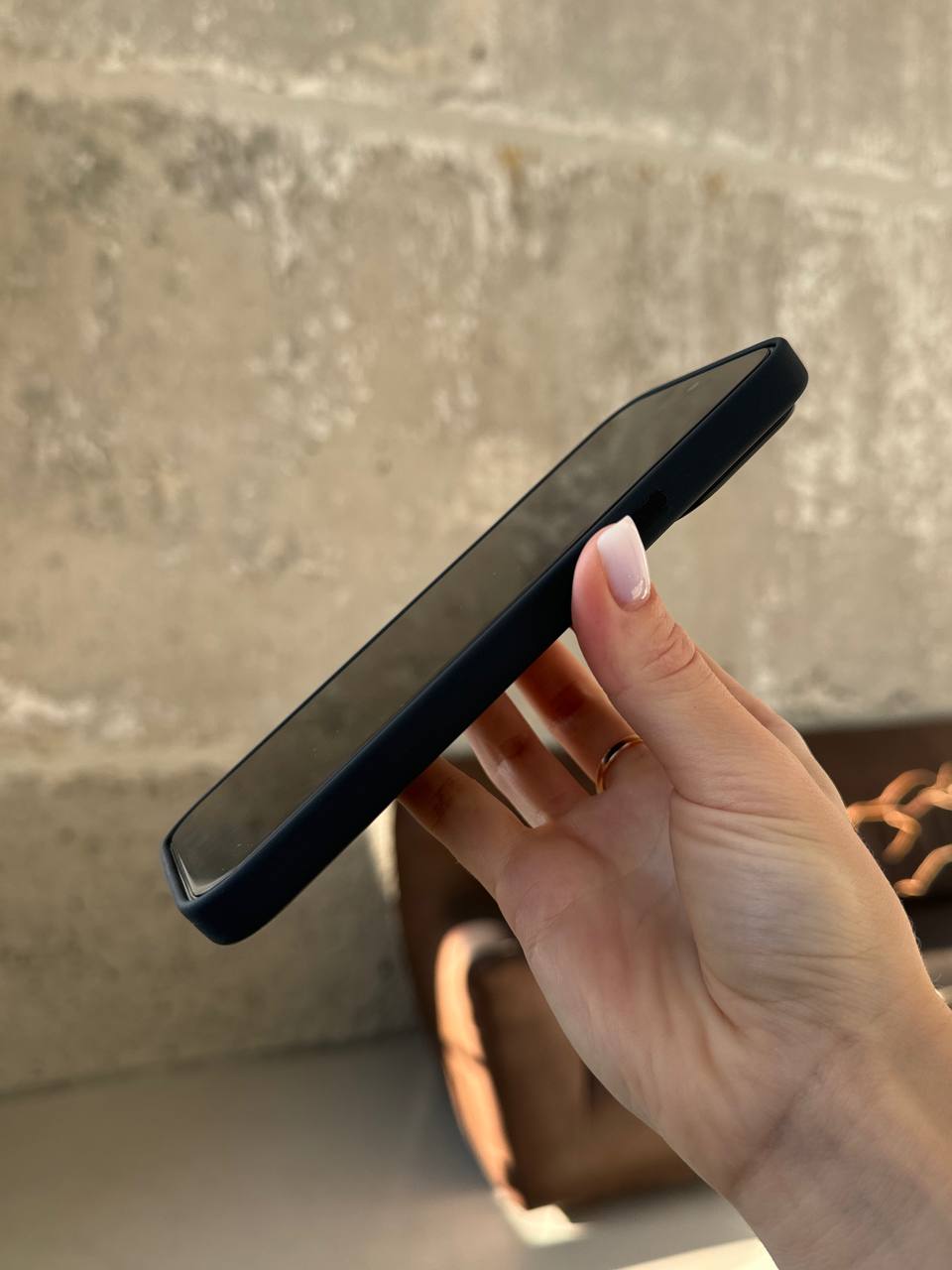 Чохол Silicone case з Magsafe на iPhone 14 Pro Max Midnight (01)