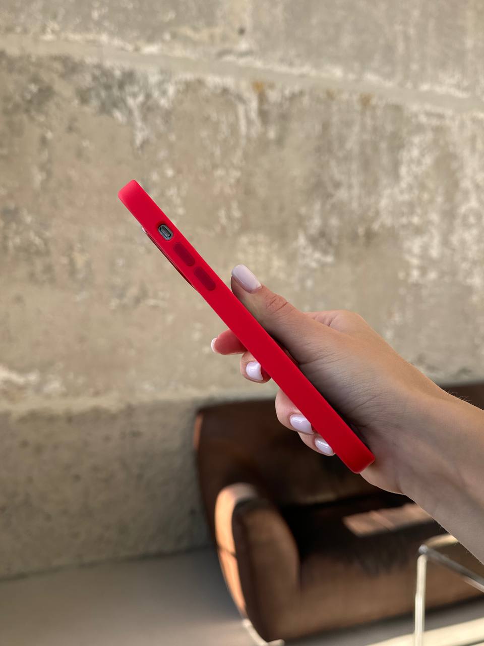 Чехол Silicone case с Magsafe на iPhone 14 Pro Red (04)