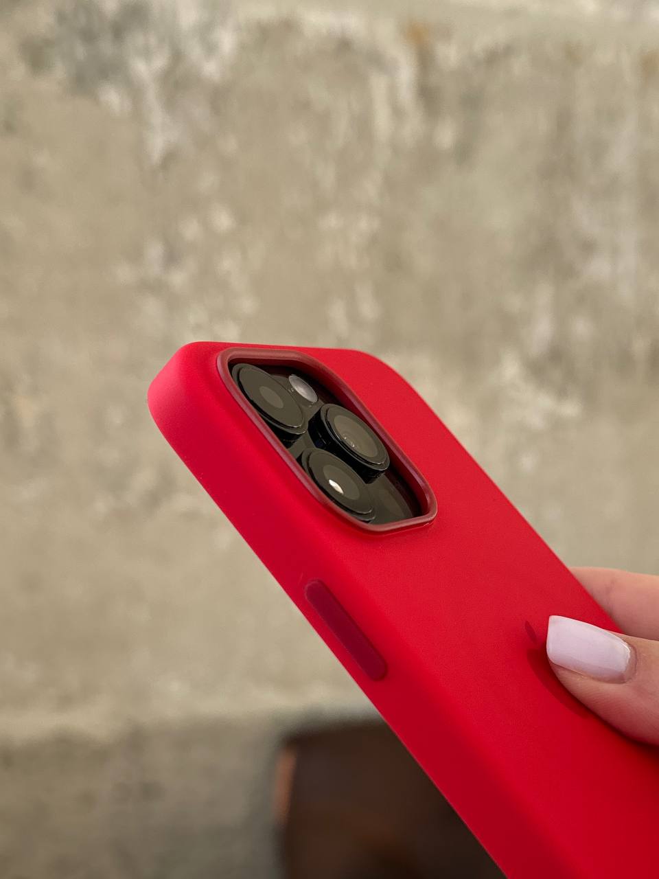 Чехол Silicone case с Magsafe на iPhone 14 Pro Red (04)