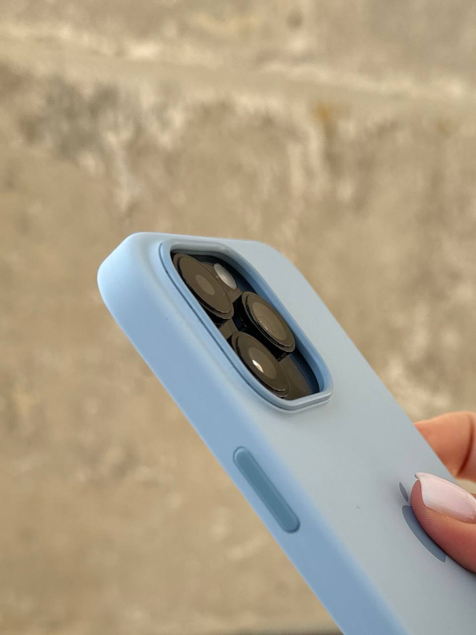 Чехол Silicone case с Magsafe на iPhone 14 Pro Sky (09)
