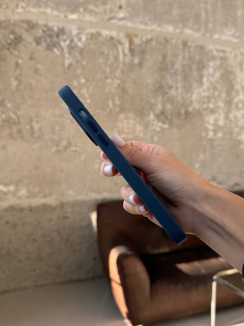 Чехол Silicone case с Magsafe на iPhone 14 Pro Max Storm Blue (07)